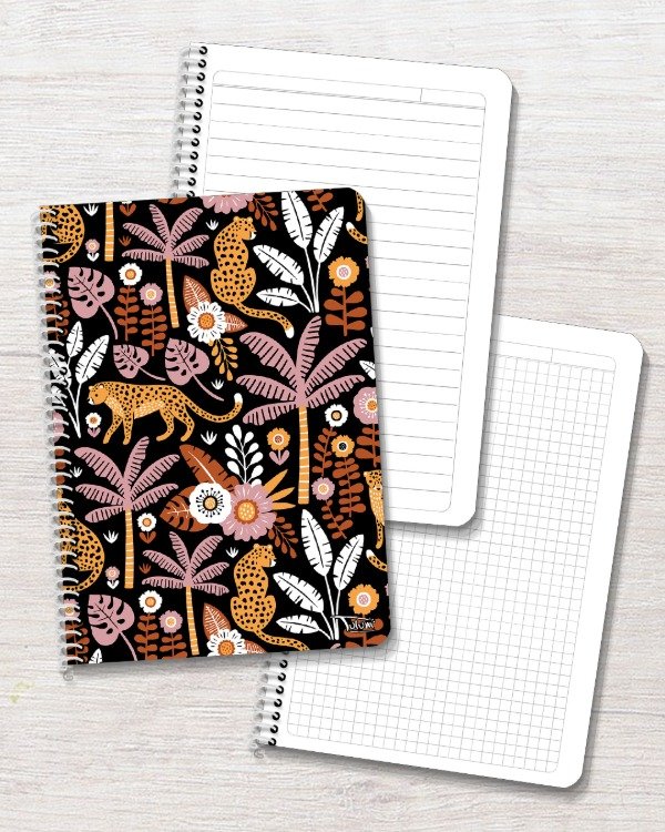 Producto - Cuaderno A5 flex ray/cuadr 60h dis. jungla chic