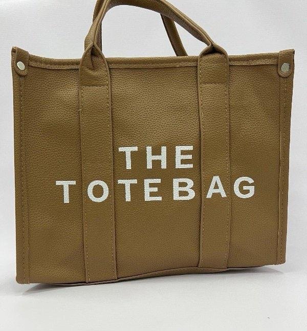 Producto - TOTE BAG ECO CUERO MEDIANO - BEIGE