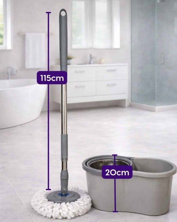 Producto - Mopa Centrífuga LUCIANA color celeste