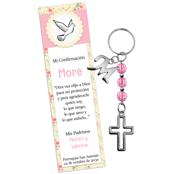 Producto - Llavero de Cruz + Inicial