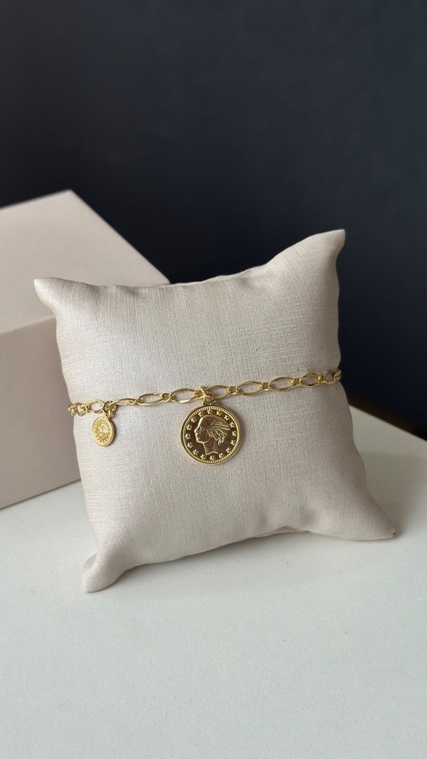 Producto - Pulsera monedas laminada en oro 18k
