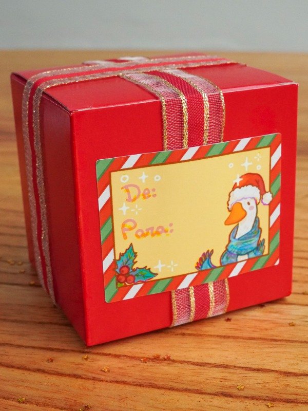 Producto - Etiquetas pato Navideño