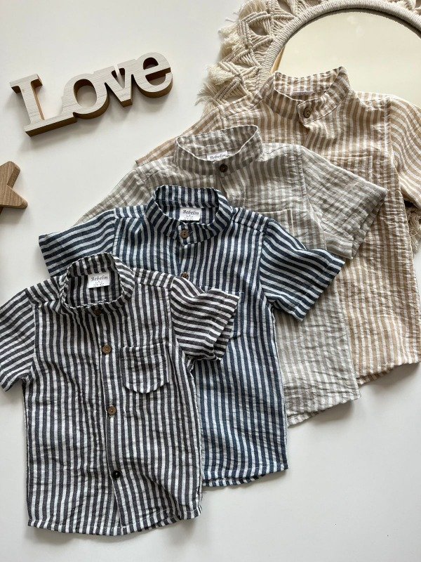 Producto - Camisa Rayada Lino - COD 698