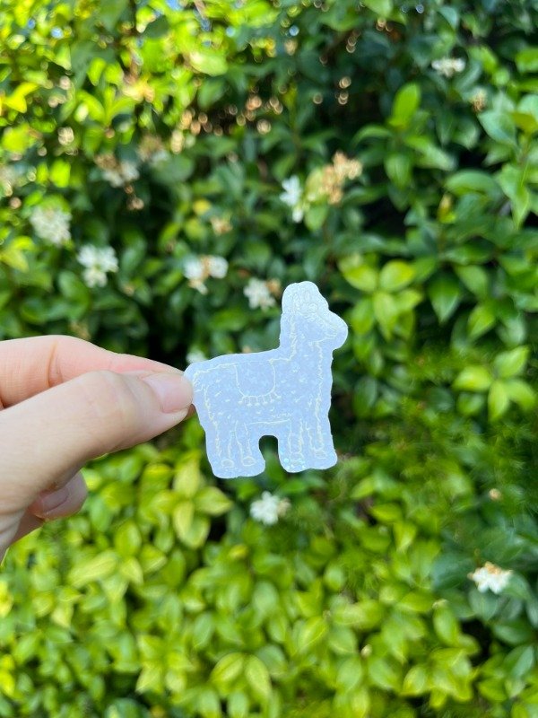 Producto - Sticker vinilo con glitter LLAMA