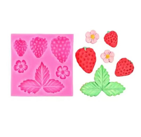 Producto - Molde flores y frutillas