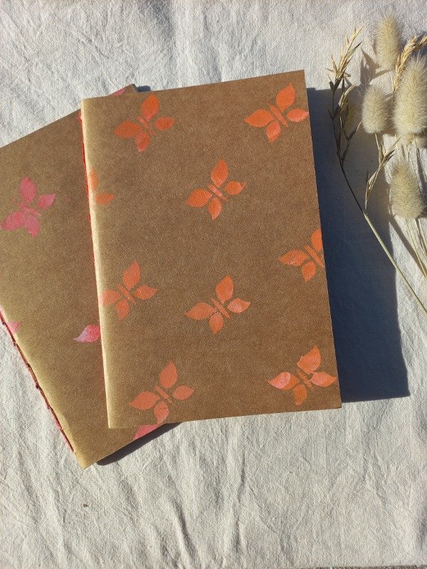 Producto - Libreta Kraft mariposas