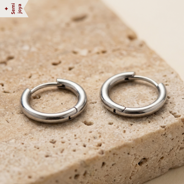 Producto - Argollitas India 14mm Silver