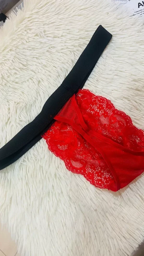 Producto - Zunga de Puntilla con Cintura de Elástico - Estilo Triangulito en la Espalda - 0