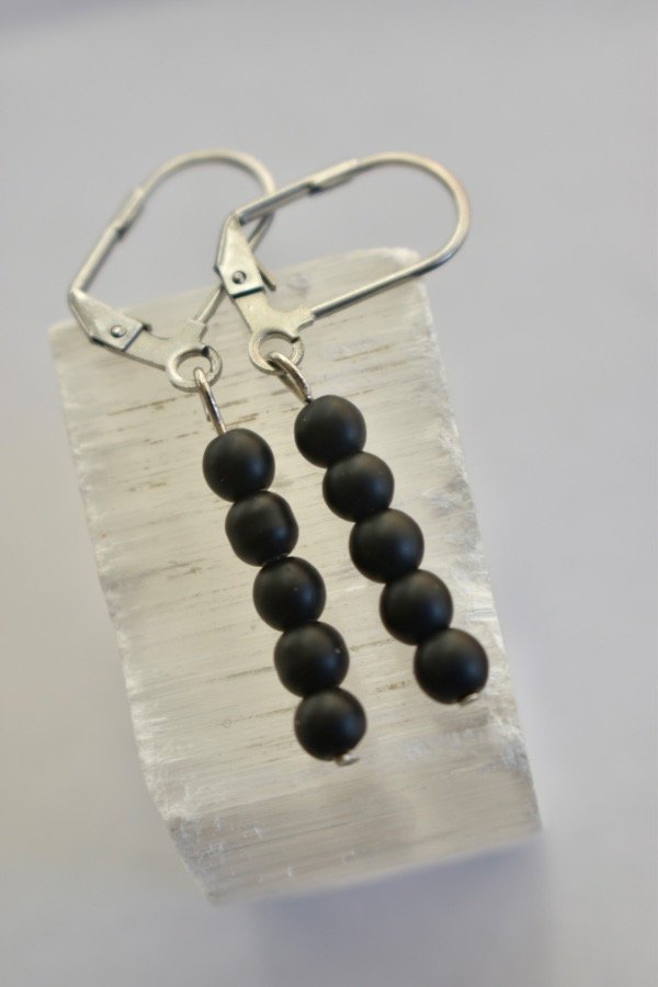 Producto - Aritos Bali - ónix mate