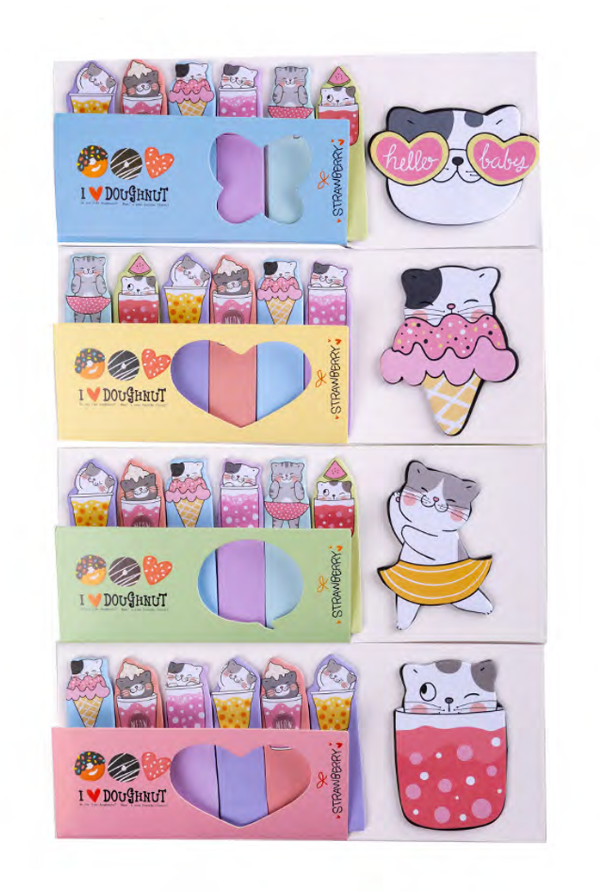 Producto - NOTAS ADHESIVAS SEÑALADOR CUTE CAT