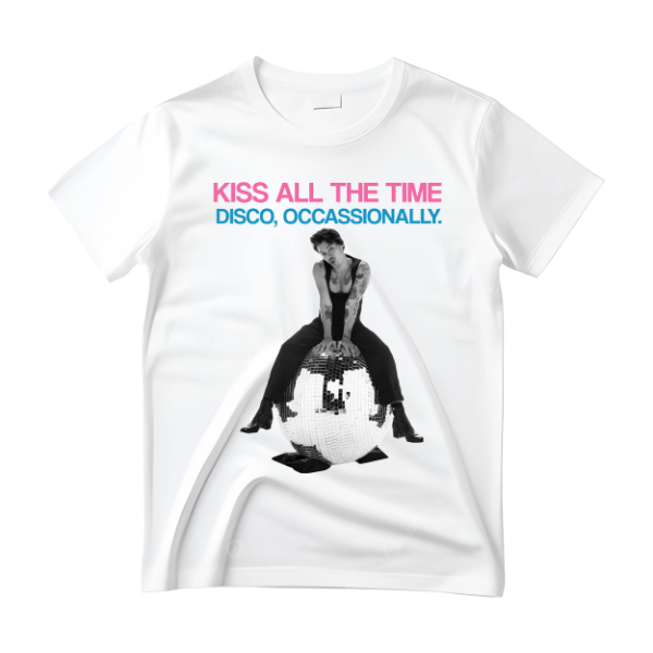 Producto - Remera Harry Style Kiss all the time blanca