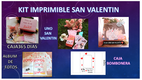 Producto - KIT IMPRIMIBLE CAJAS SAN VALENTIN