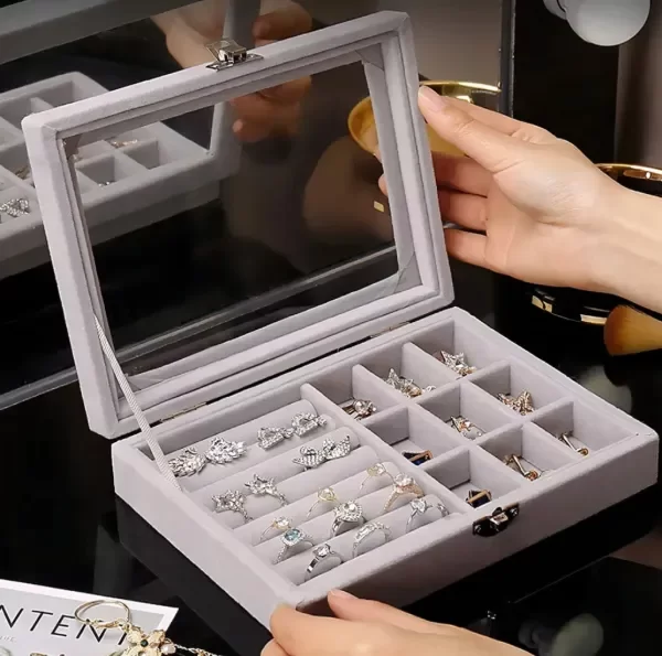 Producto - Joyero Para Anillos Aros Elegante 20x15x5cm Organizador - 0