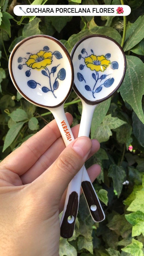 Producto - Cuchara porcelana flores