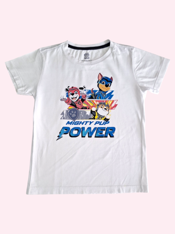Producto - Remera manga corta blanca Paw Patrol Nickelodeon 6 años