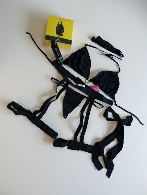 Producto - Conjunto Sado + Aceite Para Masajes ChocoMenta + Masajeador Testicular Torvo
