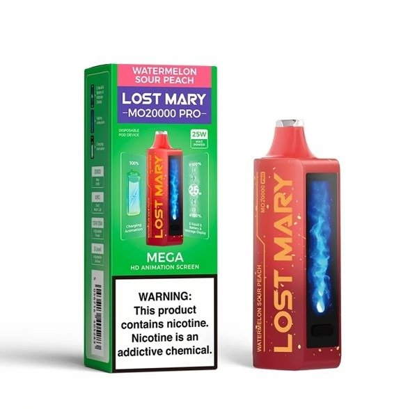 Producto - Lost mary PRO MO 20.000 Puff Watermelon Sour Peach