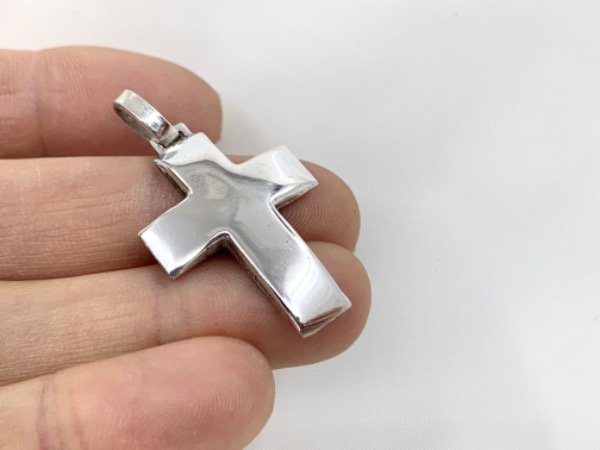 Producto - Dije plata lisa CRUZ BOMBE 2,5 cm