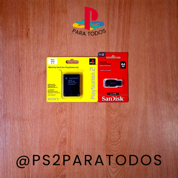 Producto - PS2 - PENDRIVE 64GB + MEMORY CARD 64MB (50 JUEGOS)