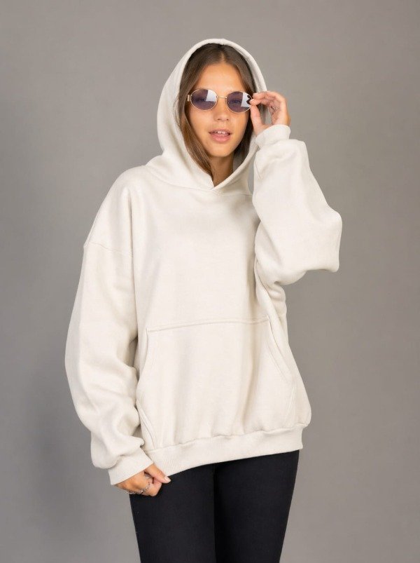 Producto - Canguro Over Friza Off White