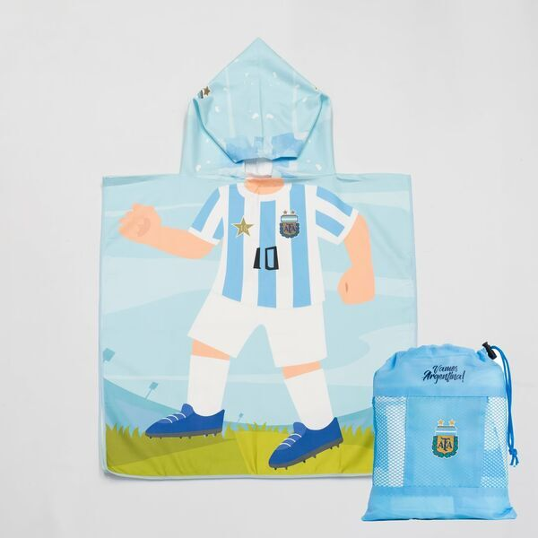 Producto - Poncho AFA celeste para piscina playa y hogar