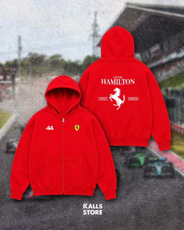 Producto - Campera roja Lewis Hamilton #caballo
