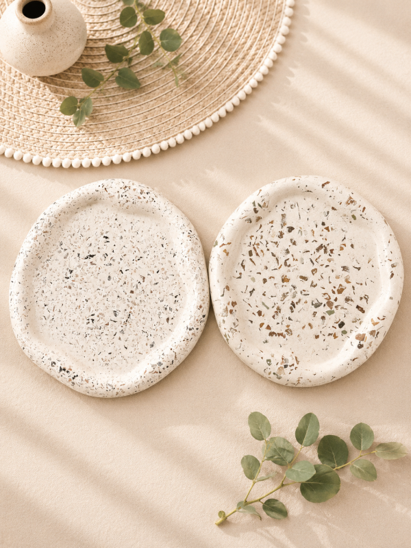Producto - Bandeja terrazo circular grande con borde
