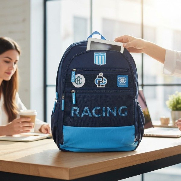 Producto - MOCHILA RACING 45X35X15 CM CON VARIOS BOLSILLOS