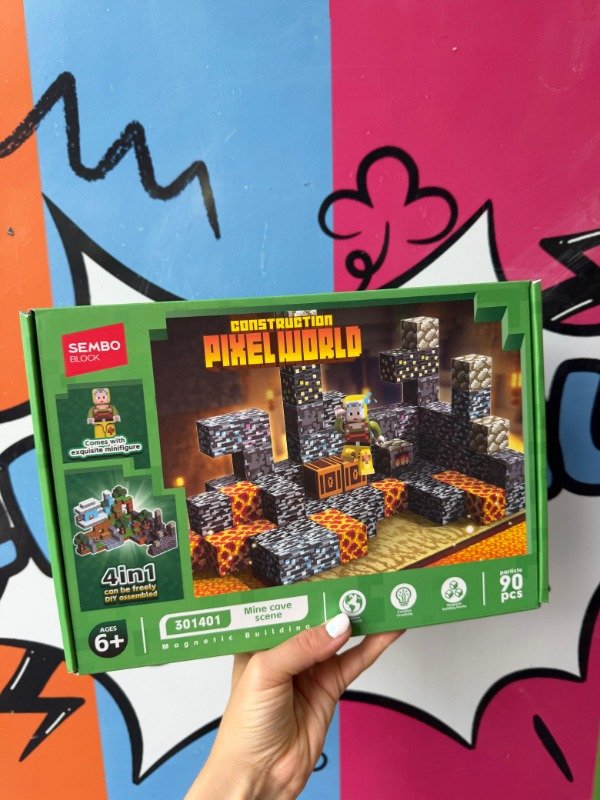 Producto - Cubos Magnéticos Minecraft X90 Cueva minada