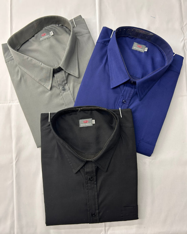 Producto - Camisas Manga Lisas Colores Oscuros- PACK X3