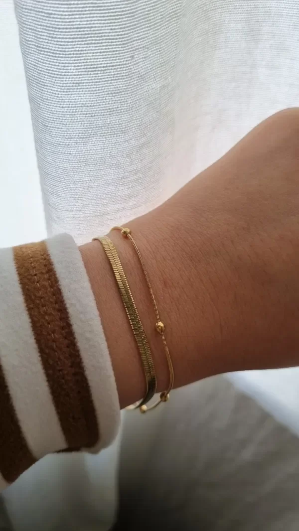 Producto - Pulsera doble Ad bolita y chata