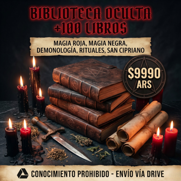 Producto - N11: +100 LIBROS DE MAGIA ROJA, NEGRA Y OCULTISMO!