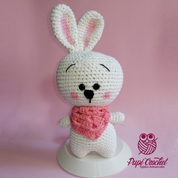 Producto - Conejo Chiquito Blanco con Rosa