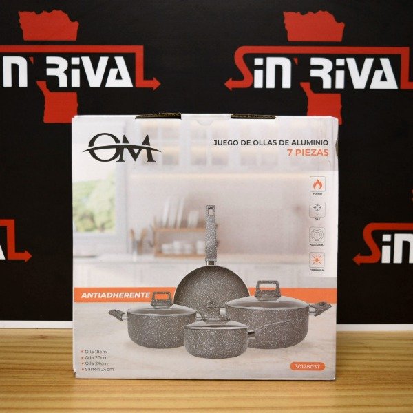 Producto - JUEGO DE OLLAS DE ALUMINIO 7PCS 30128037