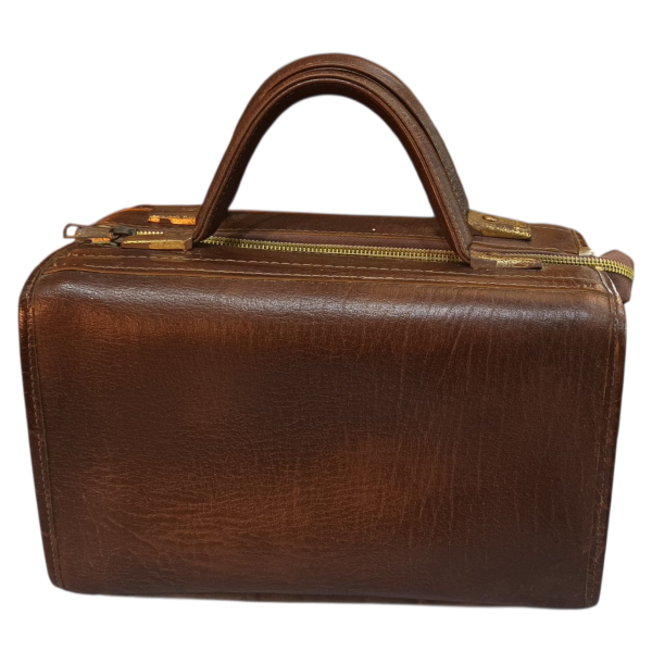 Producto - Antigua valija bolso de cuero vintage
