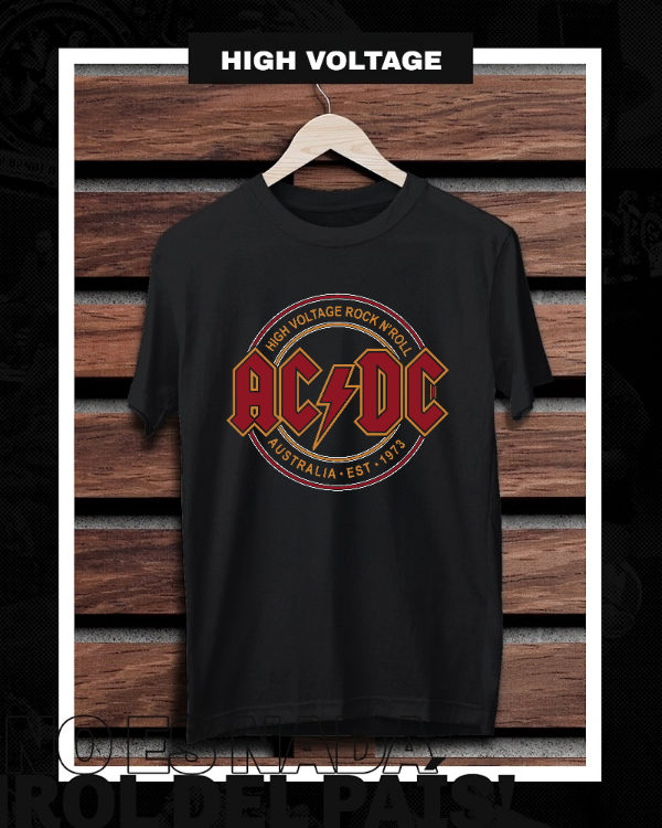 Producto - Remera Negra AC/DC High Voltage