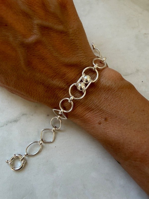 Producto - Pulsera Rolo óvalo rombo