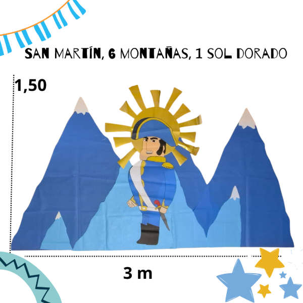 Producto - San Martín con Montañas y sol 3 m x 1.50