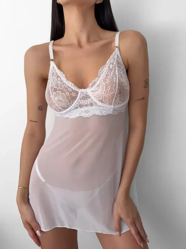 Producto - BABY DOLL C/ARCO BLANCO + LESS