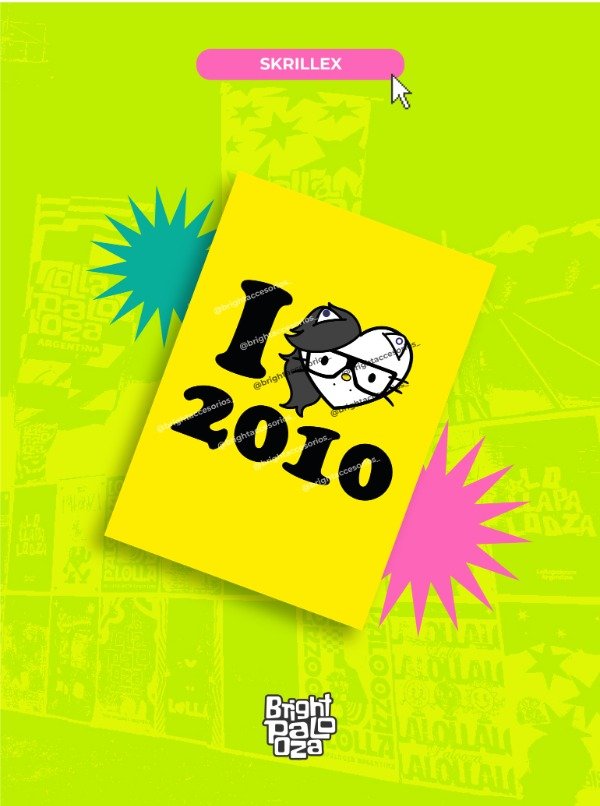 Producto - Poster Kitty Skrillex -  BRIGHTPALOOZA