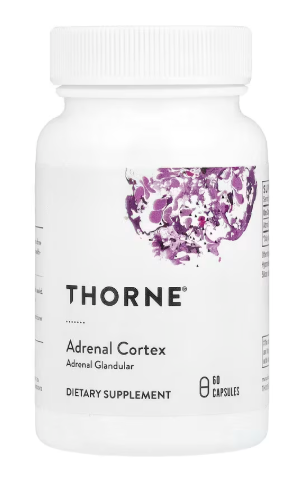 Producto - Thorne, Corteza suprarrenal, 60 cápsulas (50 mg por cápsula)