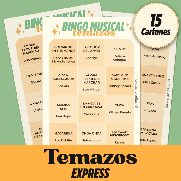Producto - TEMAZOS (Version Express - 15 Cartones)