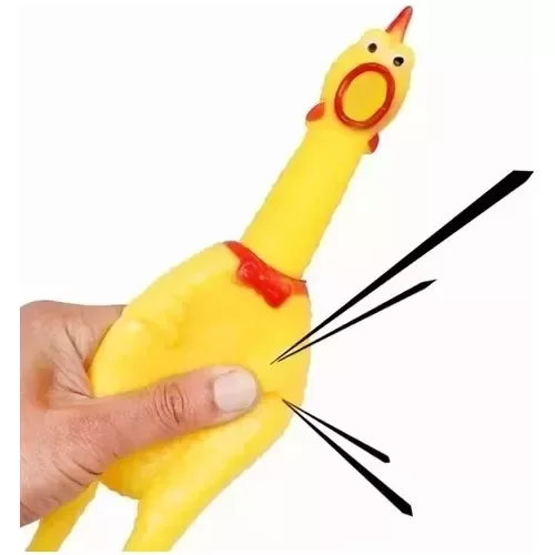 Producto - Gallina Chillona Pollo Chillon Juguete 16 cm Chifle para mascotas - 3