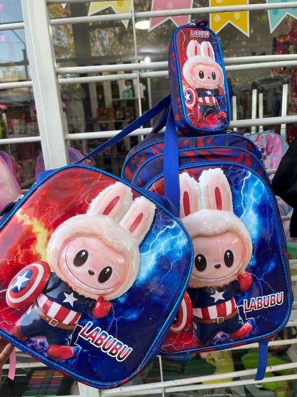 Producto - Mochila labubu de 3 piezas