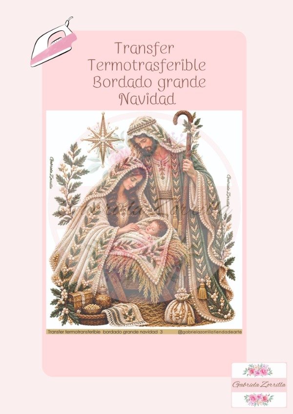 Producto - Transfer Termo bordado grande Navidad 3