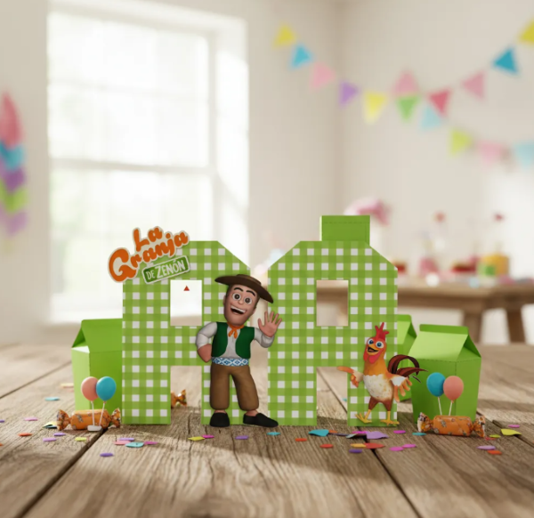 Producto - Kit Imprimible Letras 3D Editables La Granja de Zenón