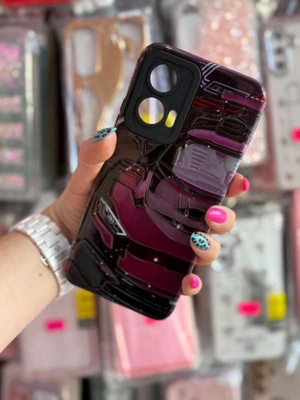 Producto - Funda reforzada diseño auto violeta