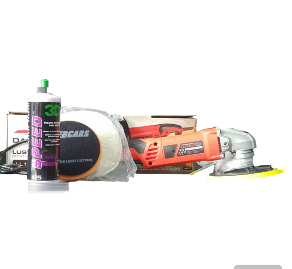 Producto - Pulidora rotativa Daihatsu + 3D 3 EN 1 500ml + Pad