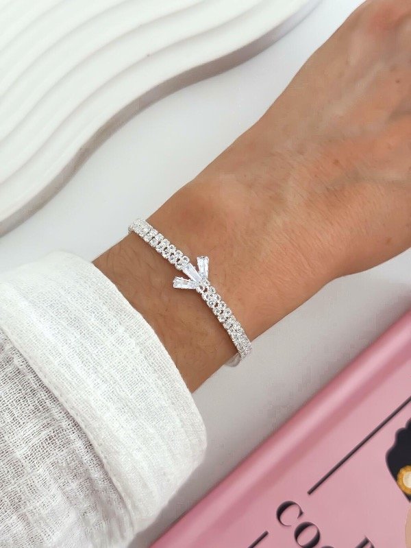 Producto - Pulsera Cristales Acero Blanco