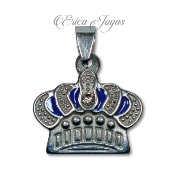 Producto - Dije macizo Corona con esmaltado y strass (LBDM0063)